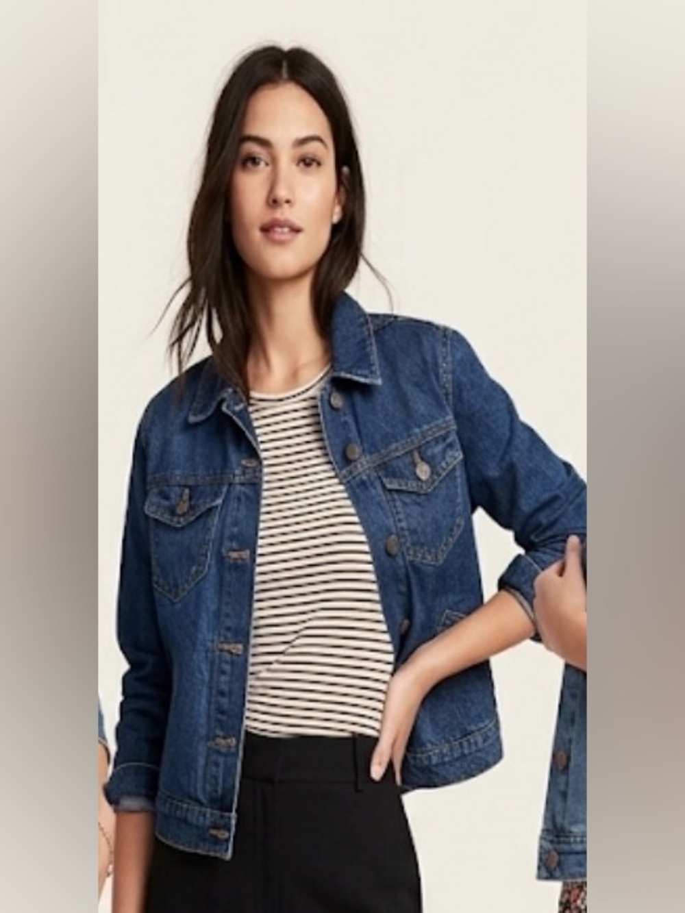 Route 66 Women's Dark Blue Denim Jacket size large like new